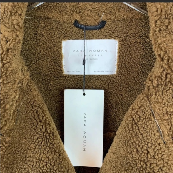 bnwt zara // shearling coat - Picture 5 of 6